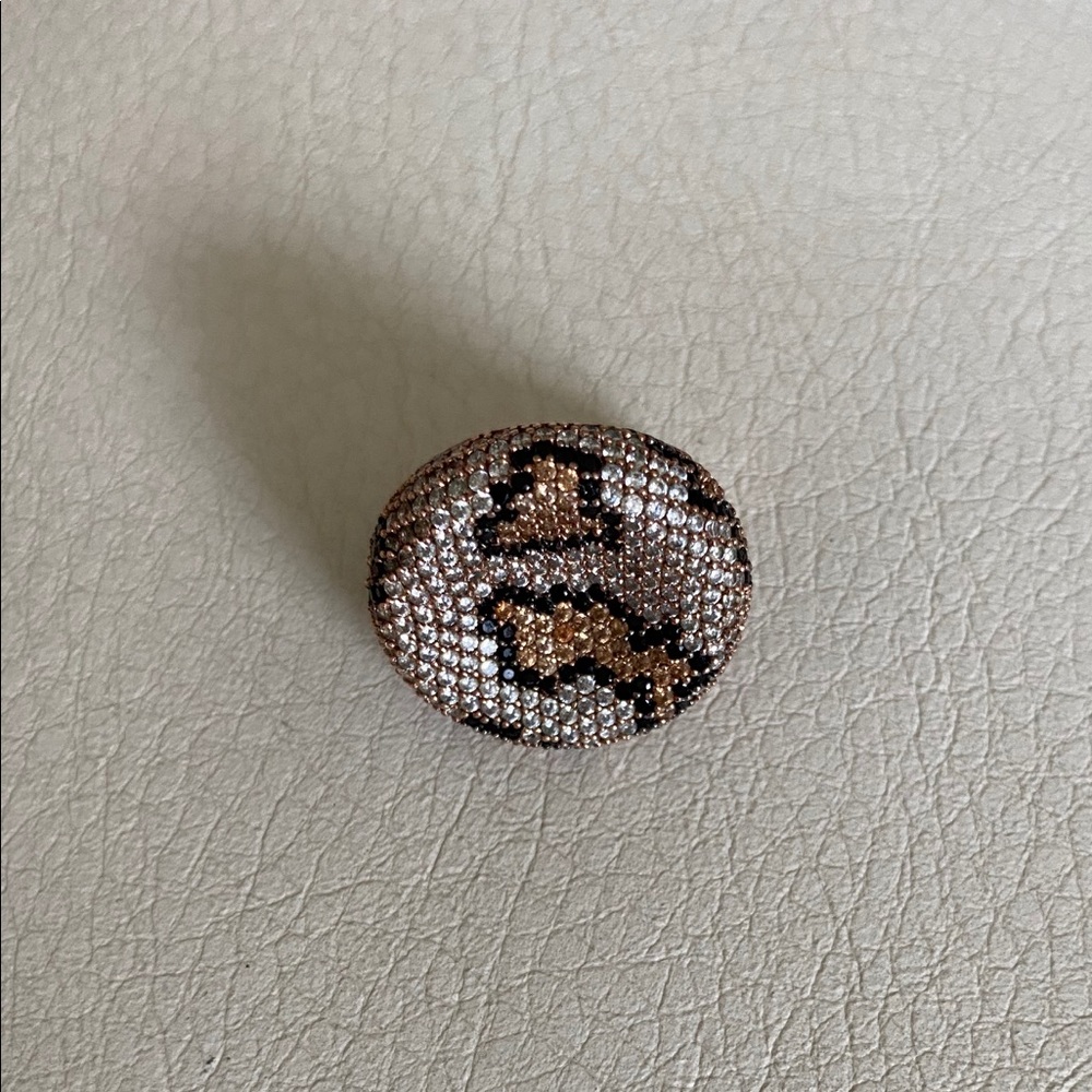 Leopard pattern silver 925 ring